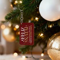 Kit Lembrancinhas Chaveiros de Natal em MDF Mensagens e Ilustrações Festivas