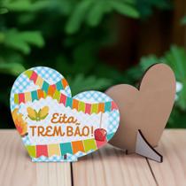 Kit Lembrancinhas Coração Festa Junina em MDF Eita Trem Bão Kit Lembrancinhas Coração Festa Junina em MDF Eita Trem Bão