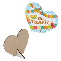 Kit Lembrancinhas Coração Festa Junina em MDF Eita Trem Bão Kit Lembrancinhas Coração Festa Junina em MDF Eita Trem Bão