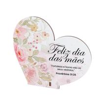 Kit Lembrancinhas Coração MDF Flores Feliz dia das Mães Kit Lembrancinhas Coração MDF Flores Feliz dia das Mães
