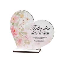 Kit Lembrancinhas Coração MDF Flores Feliz dia das Mães