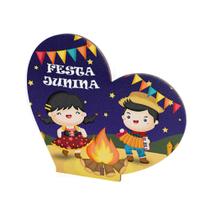 Kit Lembrancinhas Coração MDF Quadrilha Decorativa Acessórios Festivos