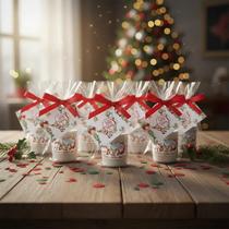 Kit Lembrancinhas Natalinas Mimo Cliente 50 Mini Hidratante Natal Festas Fim de Ano