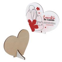 Kit Lembrancinhas para Casais Coração em MDF Dia dos Namorados Kit Lembrancinhas para Casais Coração em MDF Dia dos Namorados
