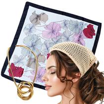 Kit Lenço Crochê Cabeça Bandana + Lenço Cetim 90x90 + Colar Pulseira 2x1 = 3 Produtos Tendência Moda Verão Kit Lenço Crochê Cabeça Bandana + Lenço Cetim 90x90 + Colar Pulseira 2x1 = 3 Produtos Tendência Moda Verão