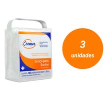 Kit Lenço Para Banho No Leito Cremer 3 pacotes de 100 Unidades