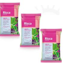 Kit lenço Removedor de maquiagem Ricca 3 pts com 20Unidades cada 3712 Kit lenço Removedor de maquiagem Ricca 3 pts com 20Unidades cada 3712