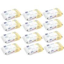 Kit Lenço/Toalha umedecida Baby Byn Premium Recém Nascido ( sem álcool ) c/ 1200 unid. - 12 pacotes c/ 100 unid.