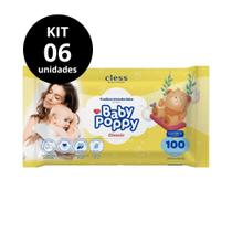 Kit Lenço Umedecido Baby Poppy Classic 600 lenços (6x100)