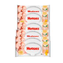Kit Lenço Umedecido Huggies Puro E Natural - 288 Unidades