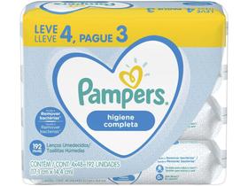 Kit Lenço Umedecido Pampers Higiene Completa - 4 Pacotes com 48 Cada Kit Lenço Umedecido Pampers Higiene Completa - 4 Pacotes com 48 Cada
