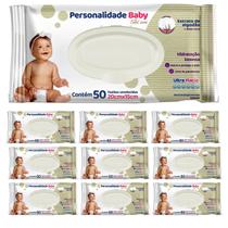 Kit Lenço Umedecido - Personalidade Baby 50uni C/10 Pacotes