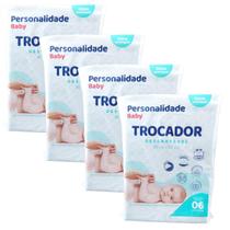 KIT LENÇOL ABSORVENTE DESCARTÁVEL PERSONALIDADE BABY 80x60 CM COM 24 UNIDADES