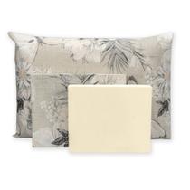 Kit Lençol Cama Solteiro 180 Fios Estampado c/ Elástico + Lençol de Cima e Fronha