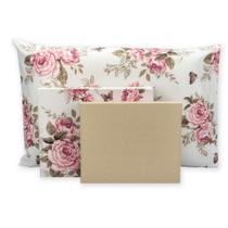 Kit Lençol Cama Solteiro 180 Fios Estampado c/ Elástico + Lençol de Cima e Fronha