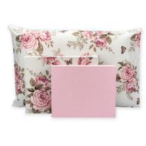 Kit Lençol Cama Solteiro 180 Fios Estampado c/ Elástico + Lençol de Cima e Fronha