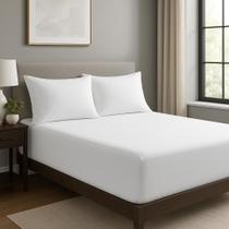 Kit Lençol Casal 400 Fios 5 Peças Com 2 PortaTravesseiro Matelado Premium 1 Lençol Com Elástico 2 Fronhas Ponto Palito