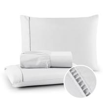 Kit Lençol Casal Com Fronhas 400 Fios Percal 100% Toque Macio
