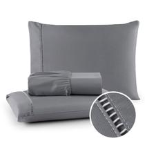 Kit Lençol Casal Com Fronhas 400 Fios Percal 100% Toque Macio