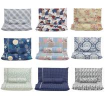 Kit Lençol Casal Estampado 400 Fios 3 Peças com Jogo de Cama com Fronha Ponto Palito e Elástico