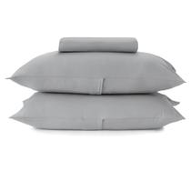 kit Lençol com Elástico e 2 Fronhas Malha Altenburg Cinza 3 Peças Casal kit Lençol com Elástico e 2 Fronhas Malha Altenburg Cinza 3 Peças Casal