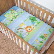 Kit Lençol De Berço Safari 3 Peças