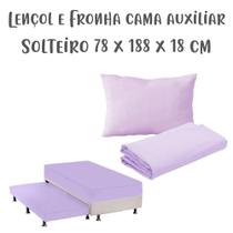 Kit Lençol de Elástico e Fronha Solteiro 78cmx1,88mx18cm Cama Auxiliar Lilás Arrumadinho Enxovais Kit Lençol de Elástico e Fronha Solteiro 78cmx1,88mx18cm Cama Auxiliar Lilás Arrumadinho Enxovais