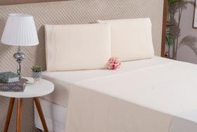 Kit Lençol e Fronha Algodão Casal King 4 Peças 200 Fios Rosa Melhor Preço