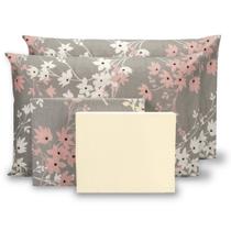 Kit Lençol King 6 Peças c/ Elástico Jogo De Cama Percal 180 Fios Estampado Kit Lençol King 6 Peças c/ Elástico Jogo De Cama Percal 180 Fios Estampado