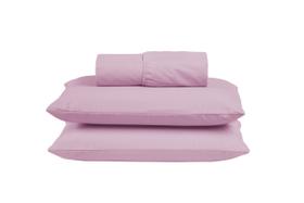 Kit Lençol Liso Cama Casal 3 peças Revenda com Fronha 100% Algodão Percal 300 Fios