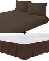 Kit Lençol Pra Casal Super King 3pç 1,93x 2,03+ Saia Box