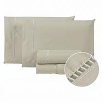 Kit Lençol Queen 100 Algodão Percal 200 Fios 4 Peças Jogo Cama Box com Ponto Palito Kit Lençol Queen 100 Algodão Percal 200 Fios 4 Peças Jogo Cama Box com Ponto Palito