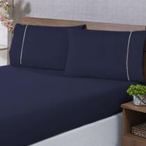 Kit Lençol Queen 3 Peças Algodão 400 Fios Quality Comfort