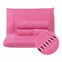 Kit Lençol Queen 400 Fios Luxo Toque Aveludado 4 Peças Fronha Ponto Palito Jogo com Elástico Kit Lençol Queen 400 Fios Luxo Toque Aveludado 4 Peças Fronha Ponto Palito Jogo com Elástico