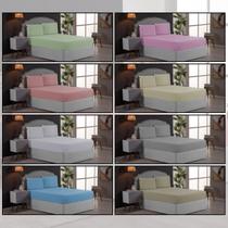 Kit Lençol Solteiro 200 Fios com Fronha Ponto Palito 2 peças Hotel Pousada 100% Algodão