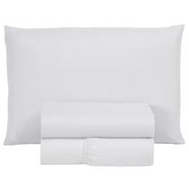 Kit Lençol Solteiro 3 Peças com Elástico e Fronha 400 Fios Toque Aveludado