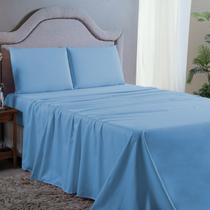 Kit Lençol Super King 400 Fios Poliéster 4 Peças Jogo Forro de Cama Box Extra Macio