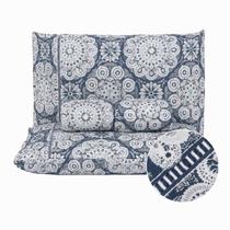 Kit Lençol Super King Estampado 400 Fios 3 Peças com Jogo de Cama com Fronha Ponto Palito e Elástico COR:MANDALA