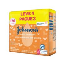 Kit Lenços Umedecidos Com Glicerina Johnson'S 176 Unidades