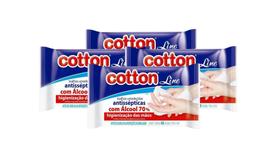 Kit Lenços Umedecidos Cotton Antissépticos c/ 192 Toalhas Kit Lenços Umedecidos Cotton Antissépticos c/ 192 Toalhas