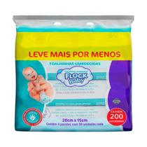Kit lenços Umedecidos Flock Baby 200 Unidades