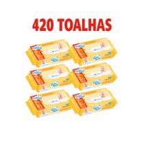 Kit Lenços Umedecidos Upa Bebê Sem Álcool Toalha Umedecida Pacotes com 70 Toalhas Kit Lenços Umedecidos Upa Bebê Sem Álcool Toalha Umedecida Pacotes com 70 Toalhas
