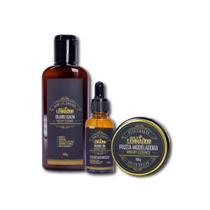 Kit Lenhador Woody Essense - Balm + Óleo + Pasta Modeladora