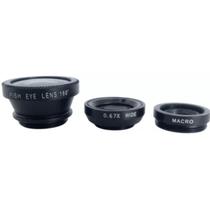 Kit Lente 3 Em 1 Macro Wide Fish Eye Olho De Peixe Universal - Home Goods