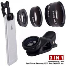 kit lente 3x1 de fotos para celular - kit lente 3x1 selfie de celula