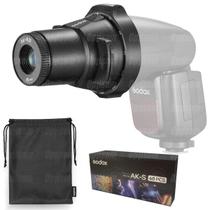 Kit Lente De Projeção Godox Ak-r21 Para Flash V1 Ad100 Ad200 + 60 Laminas De Efeito Kit Lente De Projeção Godox Ak-r21 Para Flash V1 Ad100 Ad200 + 60 Laminas De Efeito