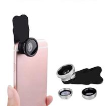kit lente fotógrafo selfies de celulares - kit lente 3x1 selfie de celula