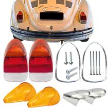 Kit lente fuscão 1500 ou 1300l lente tras. diant. aro e capa