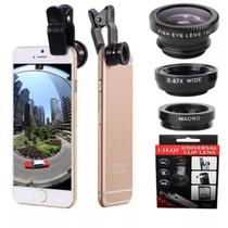 kit lente tirar para fotos de celulares - kit lente 3x1 selfie de celula