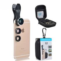 Kit Lentes 3 Em 1 para Smartphone Celular Apexel Apl-g3h para Foto e Vídeo